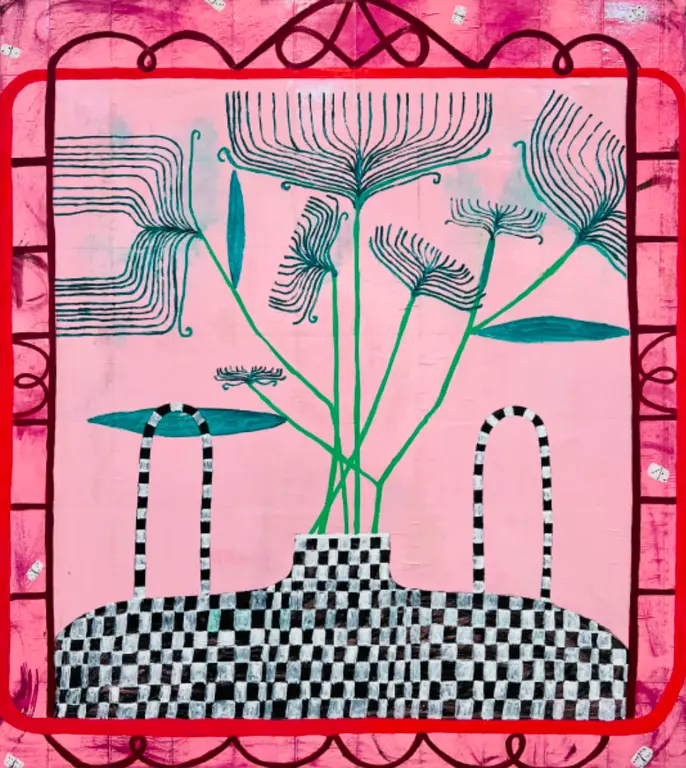 Image for Green Chrysanthemums, Pink Mirror
