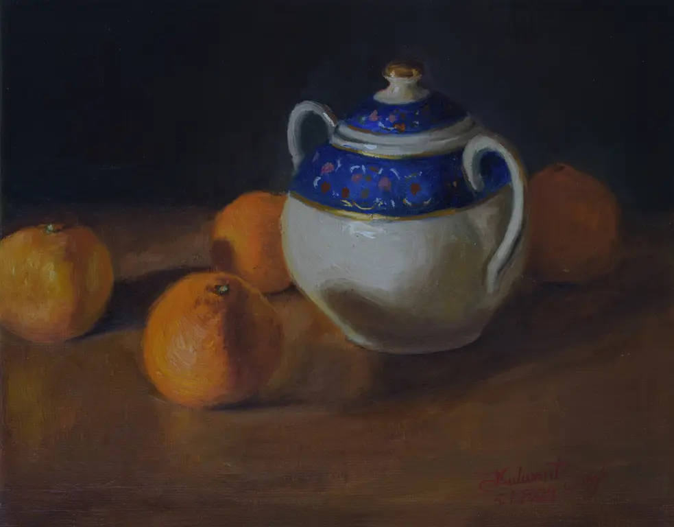 Image for Oranges with Sugar pot