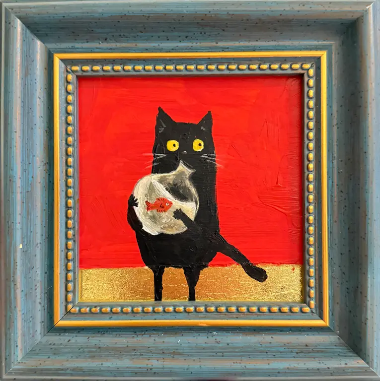 Image for Black Cat with Fish tank