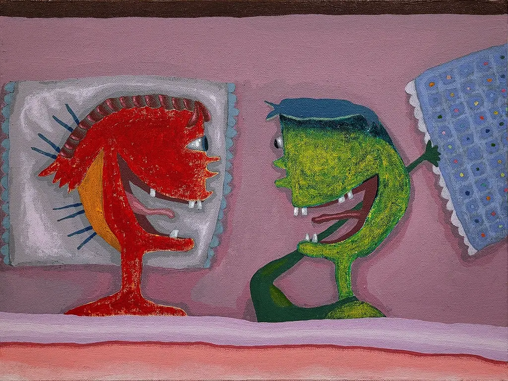 Image for Pillow Talk (Red and Green Couple) (2023_1)
