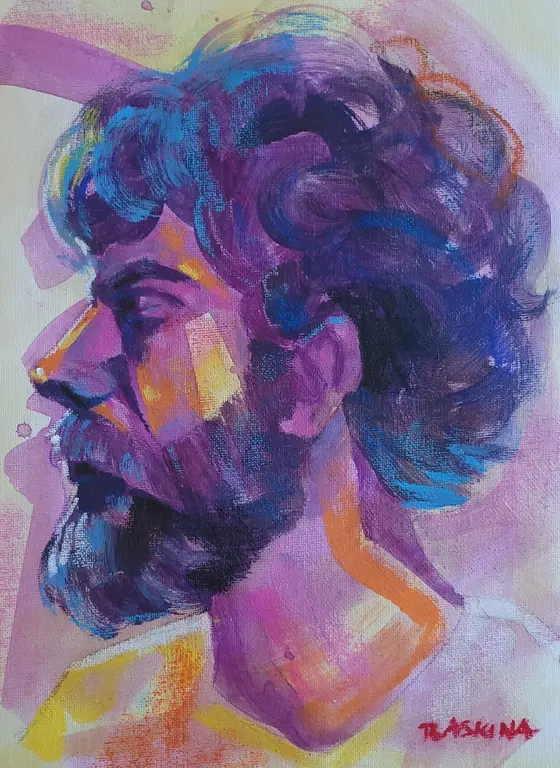 Image for Man with Curly Hair and Beard