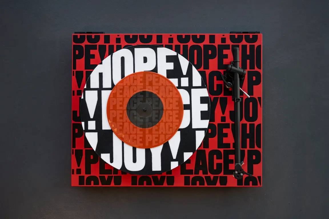 Image for Anthony Burrill Rega Planar 1 Turntable | Red