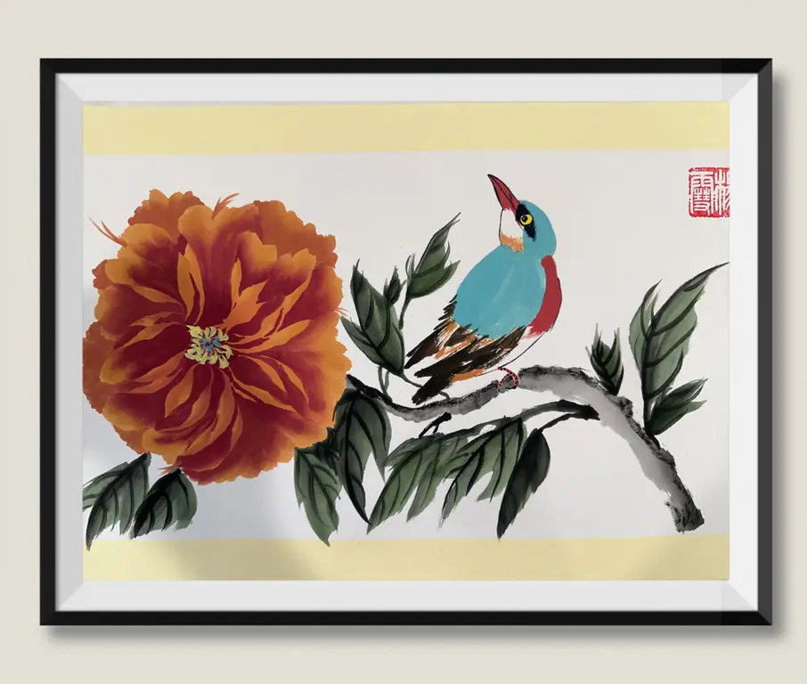 Image for Peony and bird