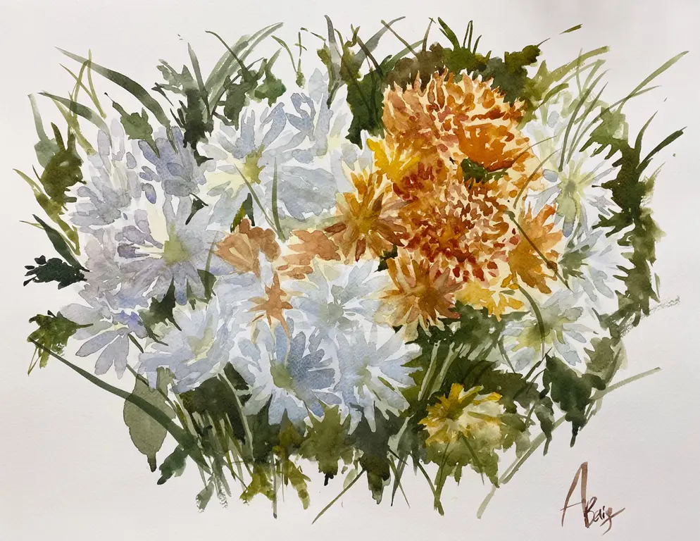 Image for White daises and Chrysanthemum bouquet