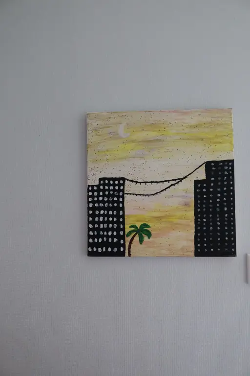 Image for Skyline by night acrylic Canva
