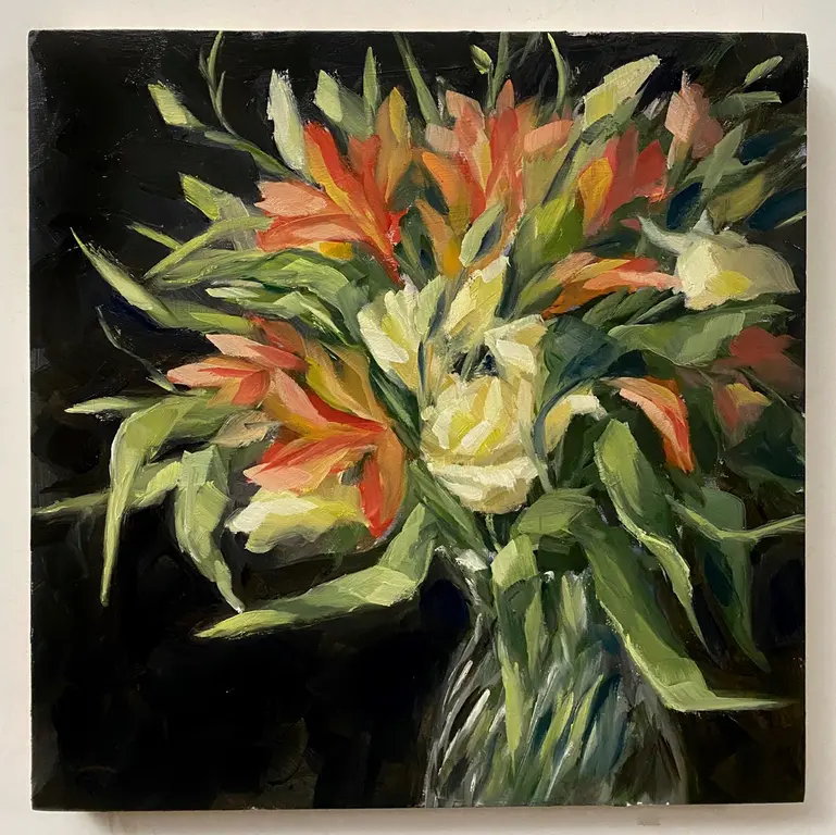 Image for Alstroemeria and Lisianthus in Vase