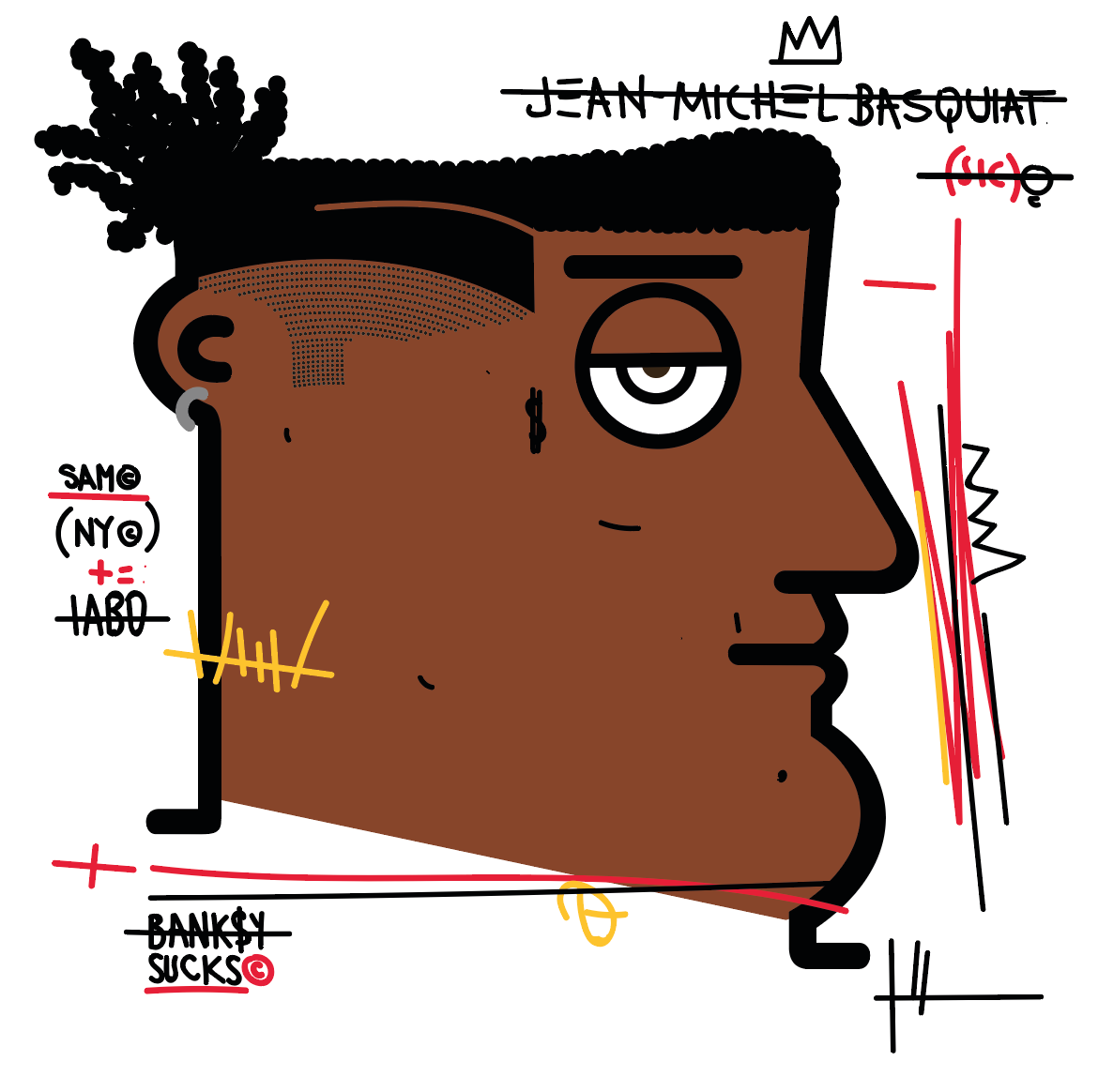 Picture of Banksy Sucks (Basquiat DISSING Banksy)