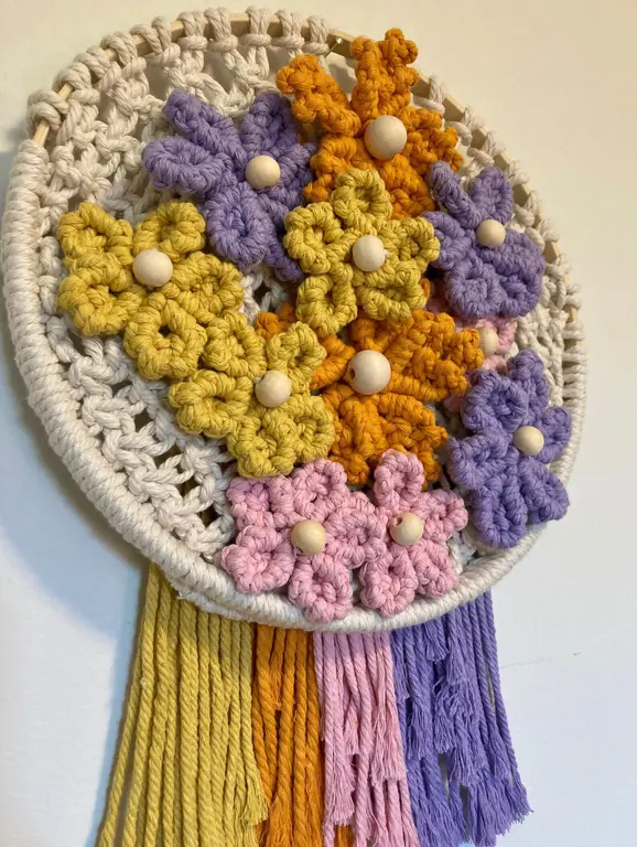 Image for Macrame Flower Wall Hanging