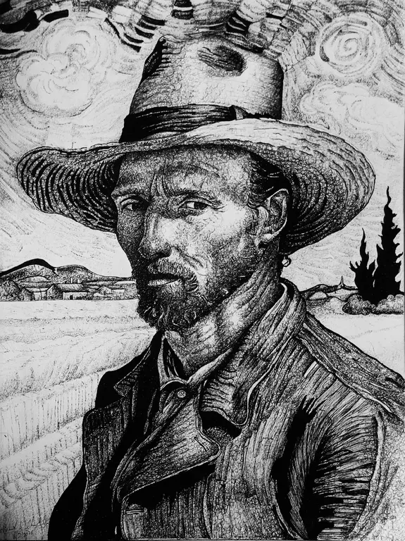 Image for Echoes of Solitude:Vincent van Gogh potrait