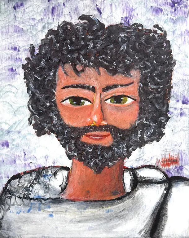 Image for Realistic Jesus Acrylic Painting