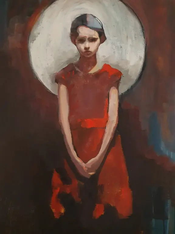 Image for Girl in Red Dress with Circle
