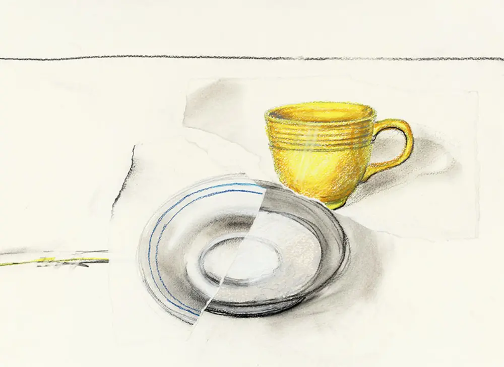 Picture of Yellow Teacup with Saucer