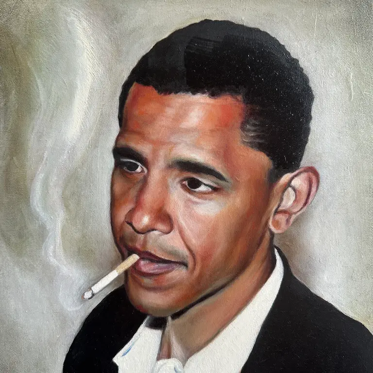 Image for Obama with cig