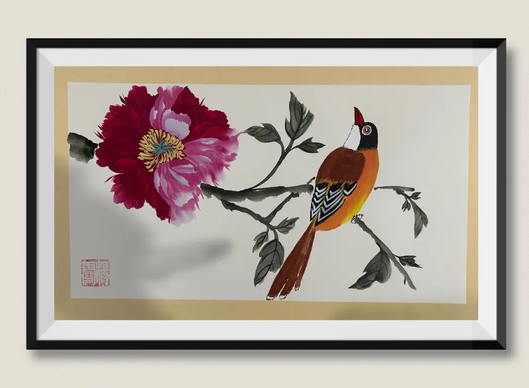 Image for Peony and bird