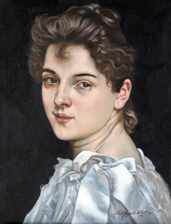 Image for Tribute to W. Bouguereau portrait by Gabrielle Cot painting