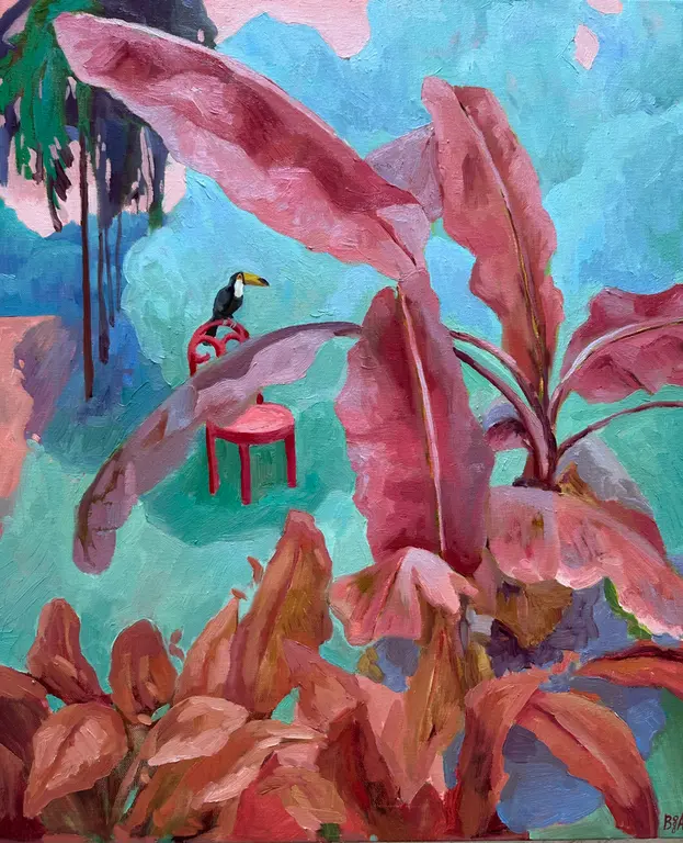 Image for Landscape with pink leaves