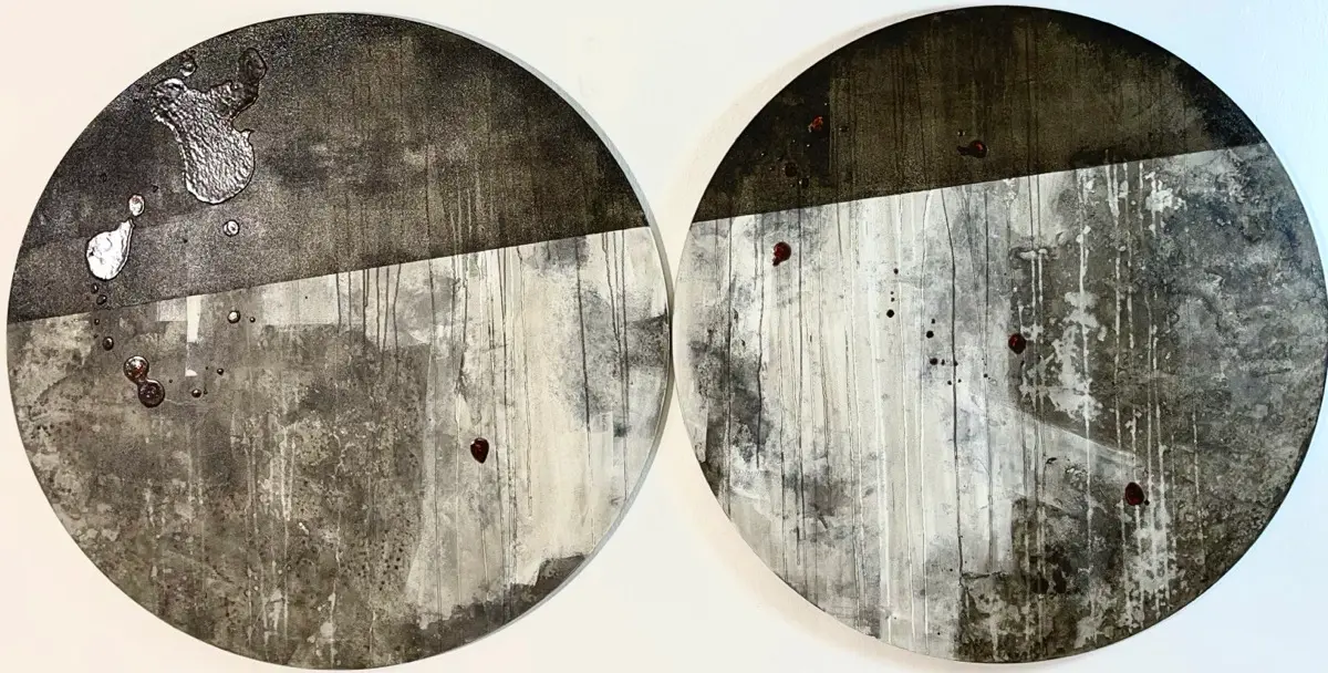 Image for Nothing is just B&W (circle diptych)