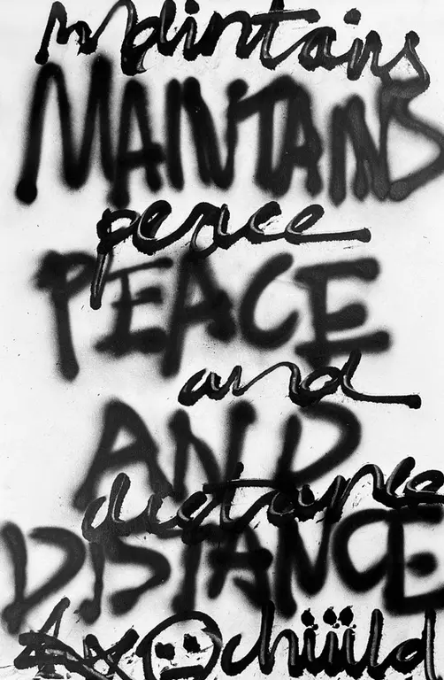 Image for maintains peace and distance