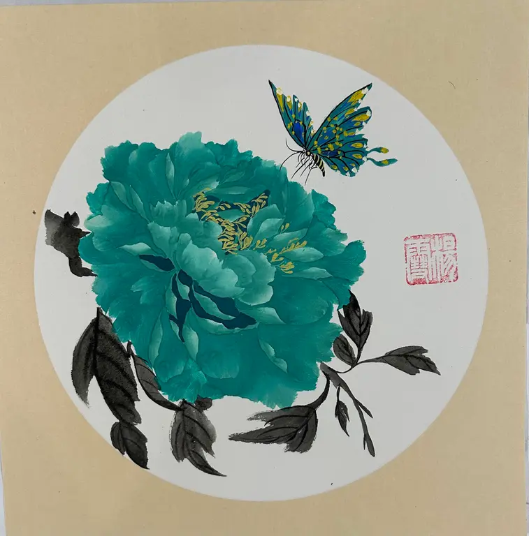 Image for Peony and butterfly