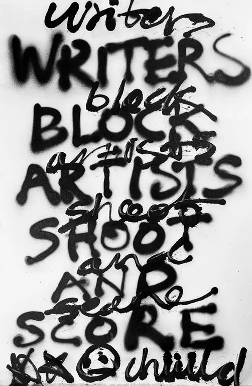 Image for writers block artists shoot and score